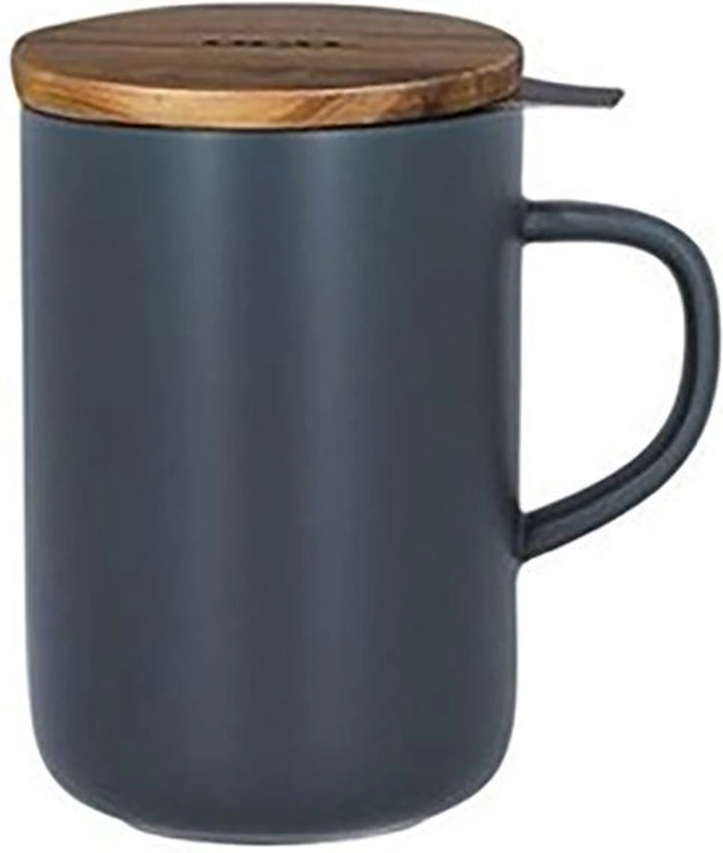 OGO Living - Theemok Met Zeef En Deksel - Blauw 475 Ml 1 OGO Living - Theemok Met Zeef En Deksel - Blauw 475 Ml