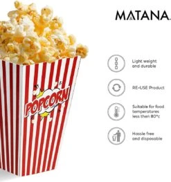 50 Duurzame Popcorn Bakjes (18x10cm) - Popcorn Zakjes Voor Filmavonden, Feestjes - Ook Geschickt Als Snoepbakje Of Feestzakje Voor Kinderen 16 50 Duurzame Popcorn Bakjes (18x10cm) - Popcorn Zakjes Voor Filmavonden, Feestjes - Ook Geschickt Als Snoepbakje Of Feestzakje Voor Kinderen -Serviesselectie Winkel 1127x1200