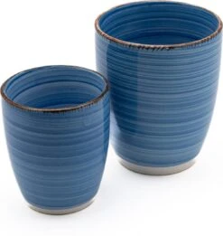 Koffiekopjes - Ocean Blue - Koffiebeker - Unieke Kleuren - Blauw - Set Van 12 Kopjes (ook Los Verkrijgbaar) - 160ML En 340ML - Porselein - Hip En Trendy -Serviesselectie Winkel 1137x1200