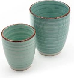 Koffiekopjes - Ocean Blue - Koffiebeker - Unieke Kleuren - Blauw - Set Van 12 Kopjes (ook Los Verkrijgbaar) - 160ML En 340ML - Porselein - Hip En Trendy -Serviesselectie Winkel 1142x1200 2