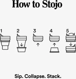 STOJO - Opvouwbare Beker - To Go - Grijs - 237ml - Herbruikbaar -Serviesselectie Winkel 1153x1200 2