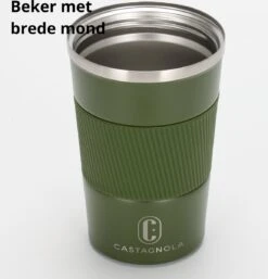 Castagnola Design RVS Koffiebeker To Go - Groen - 380ml - Thermosbeker - Theebeker -Serviesselectie Winkel 1154x1200