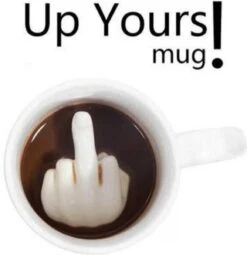 Merkloos Middelvinger Koffiemok - Grappig - Creatief - Perfect Cadeau - Humor - Thee - Melk - Keramiek