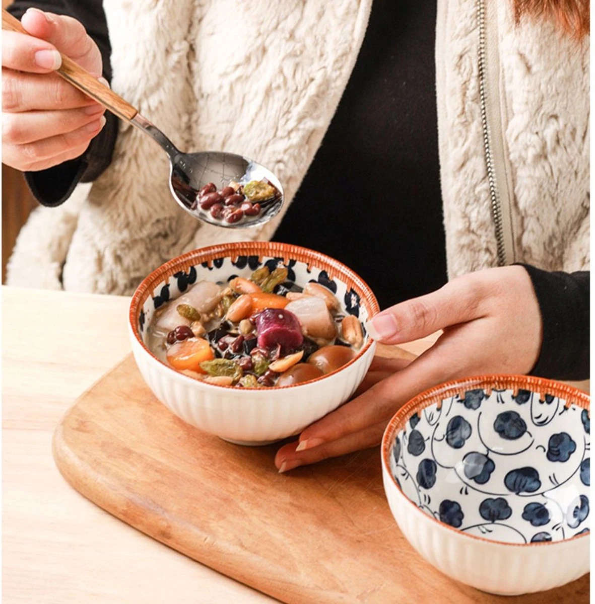 Winkrs - Servies Set Met 6 Kommetjes - Keramiek - Chinese Kommen Voor Rijst, Saus, Hapjes Etc. 3 Winkrs - Servies Set Met 6 Kommetjes - Keramiek - Chinese Kommen Voor Rijst, Saus, Hapjes Etc. - Afbeelding 3