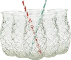 Merkloos Beker - Glas Ananas - 6 Stuks - Zomer - Cocktail -400ml -Serviesselectie Winkel 1200x1009 3