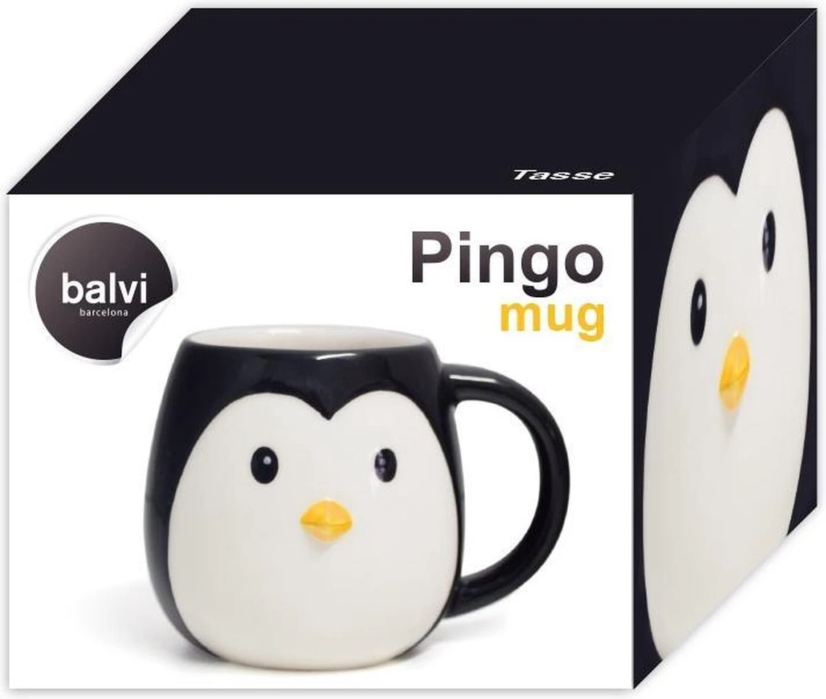 Balvi Drinkbeker Penguin Pingo Zwart Keramiek 3 Balvi Drinkbeker Penguin Pingo Zwart Keramiek - Afbeelding 3