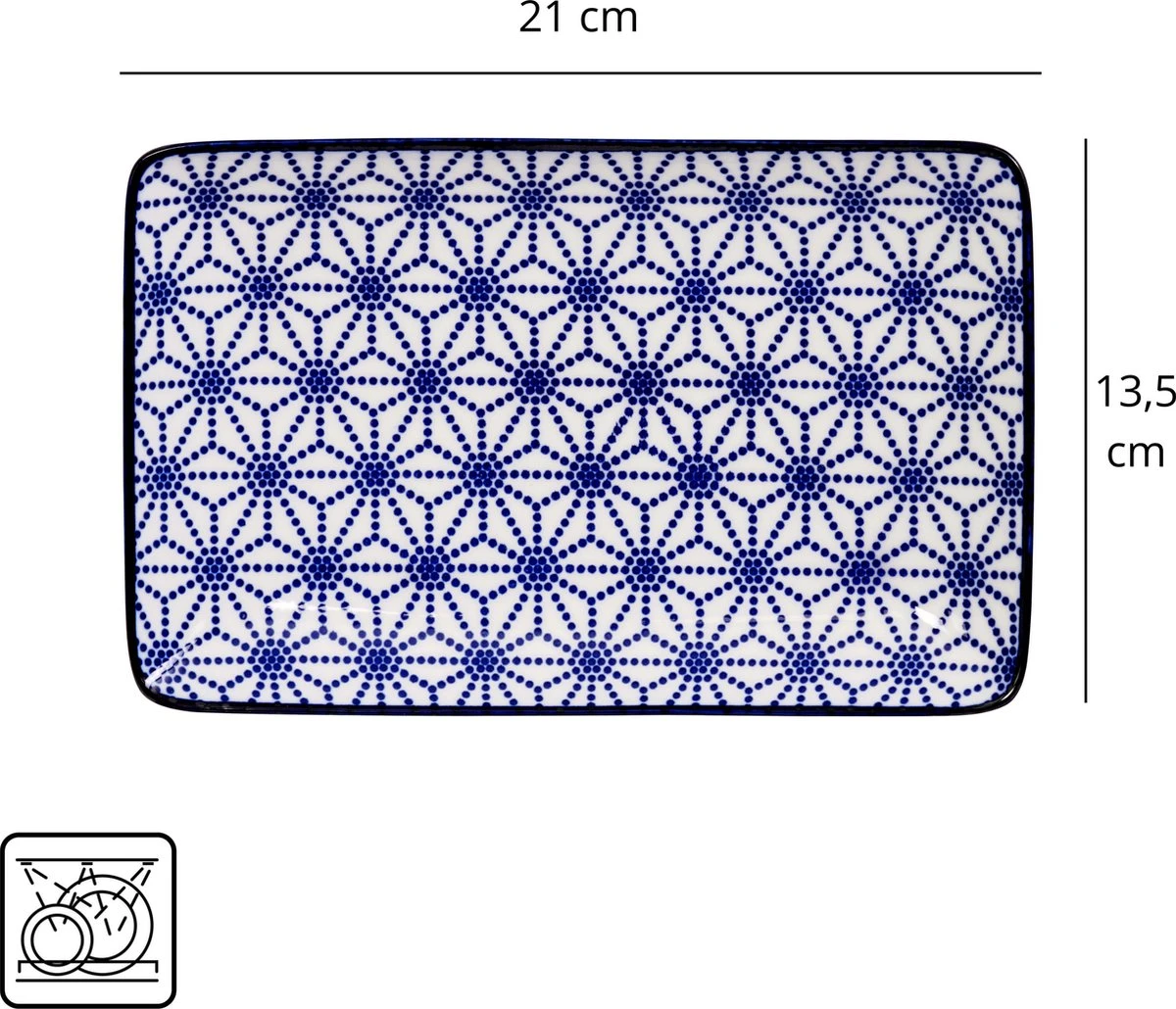 Tokyo Design Studio Nippon Blue Sushiserviesset - Porselein - 6 Delig - 2 Persoons 8 Tokyo Design Studio Nippon Blue Sushiserviesset - Porselein - 6 Delig - 2 Persoons - Afbeelding 8