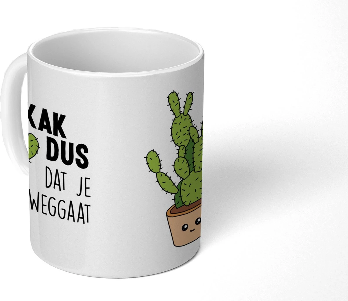 Mok - Koffiemok - Spreuken - Quote - 'Kak Dus Dat Je Weggaat' - Baan - Mokken - 350 ML - Beker - Koffiemokken - Theemok - Mok Met Tekst 1 Mok - Koffiemok - Spreuken - Quote - 'Kak Dus Dat Je Weggaat' - Baan - Mokken - 350 ML - Beker - Koffiemokken - Theemok - Mok Met Tekst