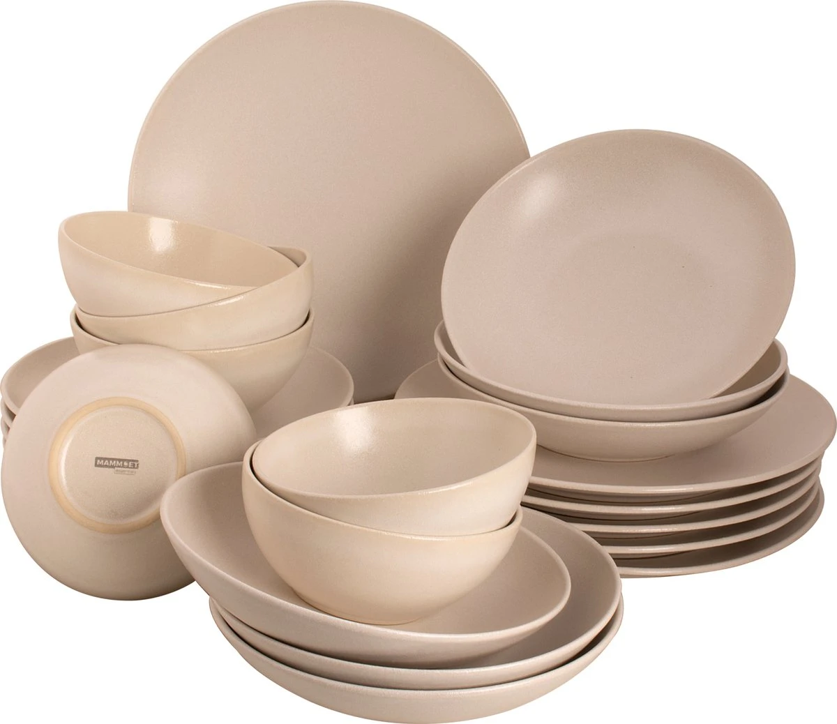Mammoet Serviesset Spirit Stoneware 6-persoons 24-delig Offwhite 2 Mammoet Serviesset Spirit Stoneware 6-persoons 24-delig Offwhite - Afbeelding 2