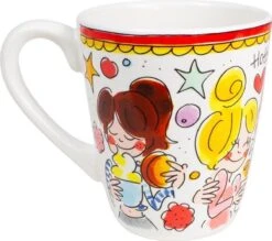 Blond Amsterdam Even Bijkletsen Mok 350 Ml - Rode Rand -Serviesselectie Winkel 1200x1063