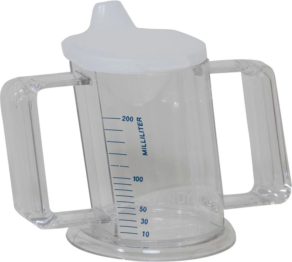 HandyCup Met Deksel - Transparant Met Maatvoering 1 HandyCup Met Deksel - Transparant Met Maatvoering