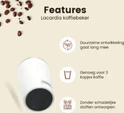 LaCardia Koffiebeker To Go Premium Wit – Thermosbeker – Theebeker – 380ML – Herbruikbaar 13 LaCardia Koffiebeker To Go Premium Wit – Thermosbeker – Theebeker – 380ML – Herbruikbaar -Serviesselectie Winkel 1200x1088 2