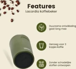 LaCardia Koffiebeker To Go Premium Groen – Thermosbeker – Theebeker – 380ML – Herbruikbaar -Serviesselectie Winkel 1200x1090