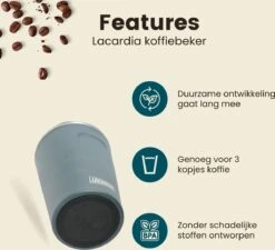LaCardia Koffiebeker To Go Premium Blauw – Thermosbeker – Theebeker – 380ML – Herbruikbaar -Serviesselectie Winkel 1200x1095 3