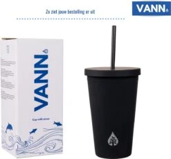 Beker Met Rietje En Deksel Starbucks Milkshake Beker Voor Take Away – Herbruikbare Plastic Drinkbeker Zwart 500ml - VANN -Serviesselectie Winkel 1200x1112