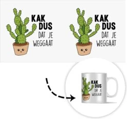 Mok - Koffiemok - Spreuken - Quote - 'Kak Dus Dat Je Weggaat' - Baan - Mokken - 350 ML - Beker - Koffiemokken - Theemok - Mok Met Tekst 9 Mok - Koffiemok - Spreuken - Quote - 'Kak Dus Dat Je Weggaat' - Baan - Mokken - 350 ML - Beker - Koffiemokken - Theemok - Mok Met Tekst -Serviesselectie Winkel 1200x1134