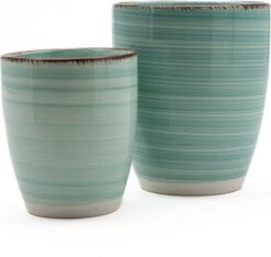 Koffiekopjes - Ocean Blue - Koffiebeker - Unieke Kleuren - Blauw - Set Van 12 Kopjes (ook Los Verkrijgbaar) - 160ML En 340ML - Porselein - Hip En Trendy -Serviesselectie Winkel 1200x1138 1