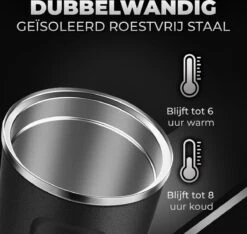 Volcan RVS Koffiebeker To Go Met Sleeve - Thermosbeker - Theebeker - Coffee - Zwart 15 Volcan RVS Koffiebeker To Go Met Sleeve - Thermosbeker - Theebeker - Coffee - Zwart -Serviesselectie Winkel 1200x1139 2