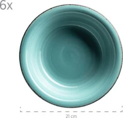 Mäser Bordenset Voor 6 Personen In Moderne Vintage Look, 12-delig Tafelservies, Handbeschilderd -Serviesselectie Winkel 1200x1151