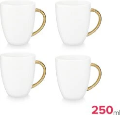 Vtwonen Serviesset - Wit-Goud - Porselein - 24-delig -Serviesselectie Winkel 1200x1153 2