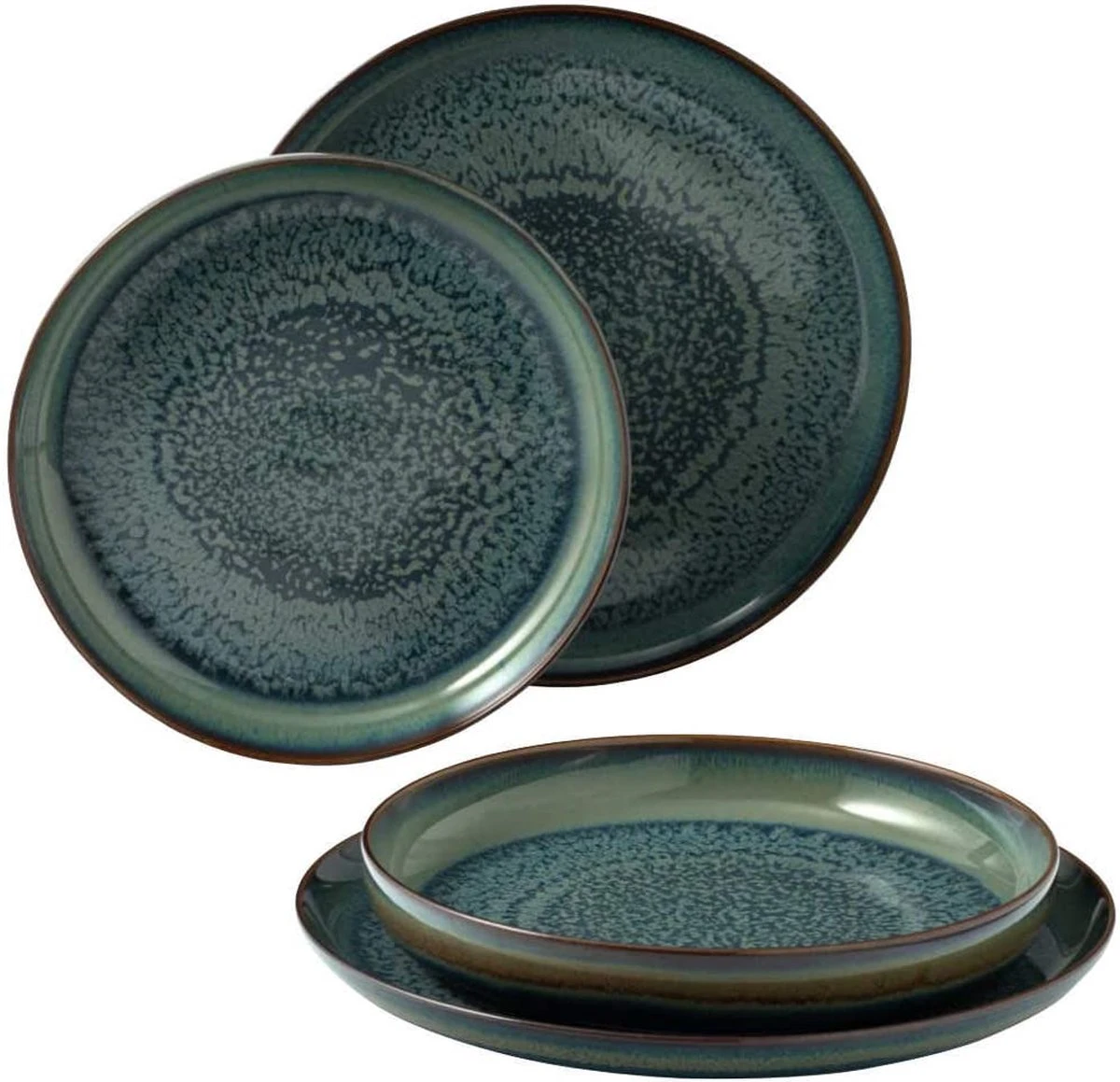 Villeroy & Boch Bordenset Crafted Breeze Grijsblauw 4-Delig 1 Villeroy & Boch Bordenset Crafted Breeze Grijsblauw 4-Delig