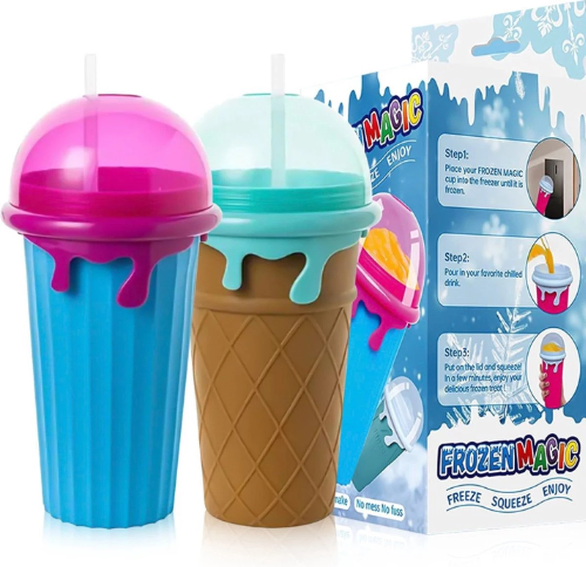 Frozen Magic Slushy Maker - Slush Puppy Maker - IJscrusher - Slush Puppy Beker - Slushy Puppy Maker - Slush Puppy Machine - Slush Maker - Slushy Cup - Tiktok - Bruin 6 Frozen Magic Slushy Maker - Slush Puppy Maker - IJscrusher - Slush Puppy Beker - Slushy Puppy Maker - Slush Puppy Machine - Slush Maker - Slushy Cup - Tiktok - Bruin - Afbeelding 6