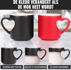 Malinsi Hart Mok - Hitte Kleur Veranderende Glazen - Zwart 330ml - Liefde Mokken - Koffie En Thee Beker - Theeglazen - Koffiebeker - Koffiemok - Hartjes Koffiekopjes - Cadeau Voor Man & Vrouw 10 Malinsi Hart Mok - Hitte Kleur Veranderende Glazen - Zwart 330ml - Liefde Mokken - Koffie En Thee Beker - Theeglazen - Koffiebeker - Koffiemok - Hartjes Koffiekopjes - Cadeau Voor Man & Vrouw -Serviesselectie Winkel 1200x1186 1