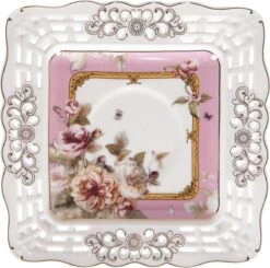 Clayre & Eef Kop En Schotel 200 Ml Roze Wit Porselein Rond Bloemen Servies Cadeau Voor Haar Cappuccino -Serviesselectie Winkel 1200x1188 3