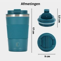 Castagnola Design RVS Koffiebeker To Go - Blauw - 380ml - Thermosbeker - Theebeker -Serviesselectie Winkel 1200x1191 6