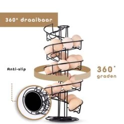 Eiermand – Eierrek – Eierhouder – Eieren – 360° - Zwart - Pasen - 39 Eieren - BAULK® -Serviesselectie Winkel 1200x1194 8