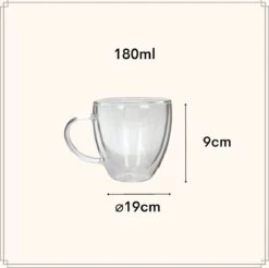 OTIX Dubbelwandige Koffieglazen - Koffiekopjes - 180 Ml - Set Van 4 - Transparant - Latte Macchiato Glazen -Serviesselectie Winkel 1200x1195 5