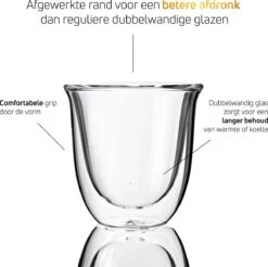 Dubbelwandige ESPRESSO Glazen Van Borosilicaat - Warme En Koude Dranken Kopjes - 70 ML - Set Van 4 -Serviesselectie Winkel 1200x1195 6