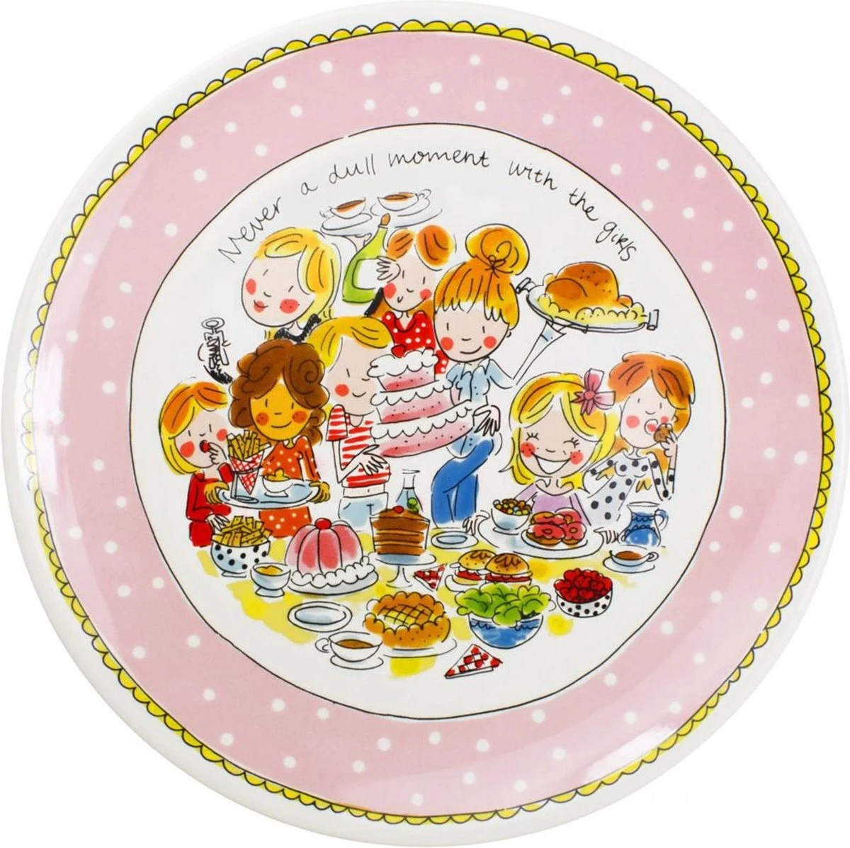 Blond Amsterdam Even Bijkletsen Plat Bord Ø33 Cm - Stip 1 Blond Amsterdam Even Bijkletsen Plat Bord Ø33 Cm - Stip