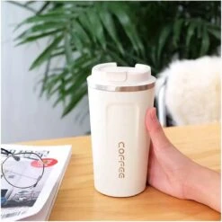 Koffiebeker To Go - RVS Thermosbeker - Drinkfles - Herbruikbare Koffiebeker - 500 Ml - Wit -Serviesselectie Winkel 1200x1198 19