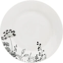 4goodz Wild Flower Porseleinen Servies Set 6-persoons 18-delig - Wit/Zwart -Serviesselectie Winkel 1200x1198 3