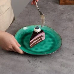 Merkloos Combiservies, 24-delig Coco Tafelservies Van Aardewerk, Raku Glazuur Effect Serviesset, Bevat Mueslikommen, Dessertborden En Dinerborden Voor 8 Personen In Vintage Look, Groen -Serviesselectie Winkel 1200x1200 108