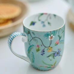 Pip Studio Jolie - Set 2 Tassen Flowers - Small 145ml - Mokken Klein - Bloemen - Groen -Serviesselectie Winkel 1200x1200 156