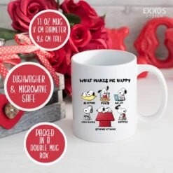 What Makes Snoopy Mok - Peanuts - Grappige Cadeautjes - Valentijn Cadeautje Voor Hem - Valentijn Cadeautje Voor Haar - Moederdag Cadeau - Valentijdag Cadeau - Cadeau Voor Vrouw - Mokken En Bekers - Cadeau Voor Moeder - Mama Cadeau - Koffiemok -Serviesselectie Winkel 1200x1200 175