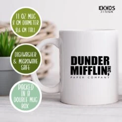 Dunder Mifflin Mok - The Office Merchandise - Michael Scoot - Koffiemok - Grappige Cadeaus - Kado Man - Cadeau Voor Man - Mokken En Bekers - Verjaardag Cadeau - Koffiekopjes - Mok Met Tekst - Collega Kado -Serviesselectie Winkel 1200x1200 237