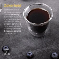 Dubbelwandige ESPRESSO Glazen Van Borosilicaat - Warme En Koude Dranken Kopjes - 70 ML - Set Van 6 -Serviesselectie Winkel 1200x1200 341