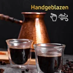 Dubbelwandige ESPRESSO Glazen Van Borosilicaat - Warme En Koude Dranken Kopjes - 70 ML - Set Van 6 -Serviesselectie Winkel 1200x1200 343