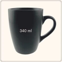 OTIX Koffiekopjes - Met Oor - Set Van 6 - Mat - Zwart - 340ml -Serviesselectie Winkel 1200x1200 385