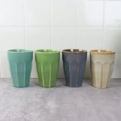 Orange85 Cappuccino Mokken - Latte Macchiato Glazen - 330 Ml - Hittebestendig - Set Van 4 - Porselein - Multicolor - Cappuccino Glazen - Cappuccino Kopjes -Serviesselectie Winkel 1200x1200 390