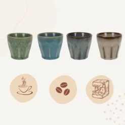 Orange85 Espresso Kopjes - Set Van 4 - Porselein - Hittebestendig - 90 Ml - Rond - Espresso - Mokken - Glazen - Koffiekopjes -Serviesselectie Winkel 1200x1200 408