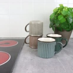 OTIX Koffiekopjes - Met Oor - Set Van 4 - Aardewerk - 250 Ml -Serviesselectie Winkel 1200x1200 411