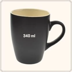 OTIX Koffiekopjes - Met Oor - Set Van 6 - Theekoppen - 340ml - Zwart - Keramiek -Serviesselectie Winkel 1200x1200 428