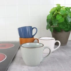 OTIX Koffiekopjes - Met Oor - Set Van 4 - Verschillende Kleuren - Aardewerk - 250 Ml -Serviesselectie Winkel 1200x1200 438