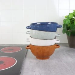 OTIX Soepkommen - Met Oor - Set Van 4 - Verschillende Kleuren - Aardewerk - 680 Ml -Serviesselectie Winkel 1200x1200 462