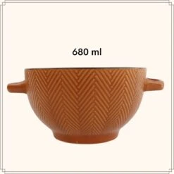 OTIX Soepkommen - Met Oor - Set Van 4 - Verschillende Kleuren - Aardewerk - 680 Ml -Serviesselectie Winkel 1200x1200 464