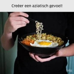 Gadgy Noodle Kom Set - 2 Kommen, 2 Paar Eetstokjes En 2 Lepels - Noodle Bowl - Japans Servies -Serviesselectie Winkel 1200x1200 477